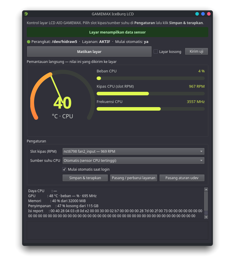 Tray app preview